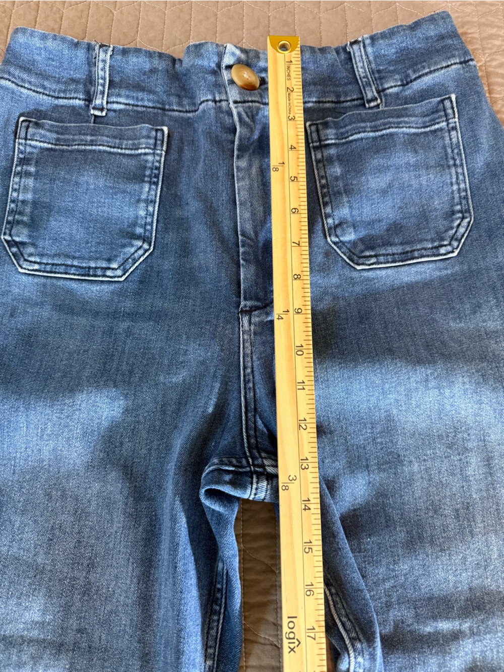 Maeve The Colette Medium Blue High-Rise Cropped Wide-Leg Jeans - Picture 10 of 12